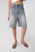 Light wash mid-rise denim jort in vintage wash — main image