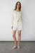 Knit drawstring elastic waist short in cream — main image