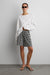 Striped short in dark gray stripe — main image