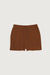 Ribbed knit short in teak — main image