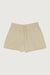 Cotton blend terry short in beige — main image