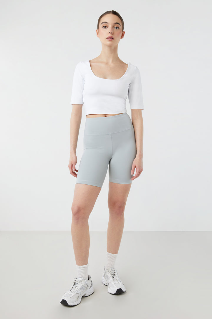 BIKER SHORT in Misty Blue — alternate angle