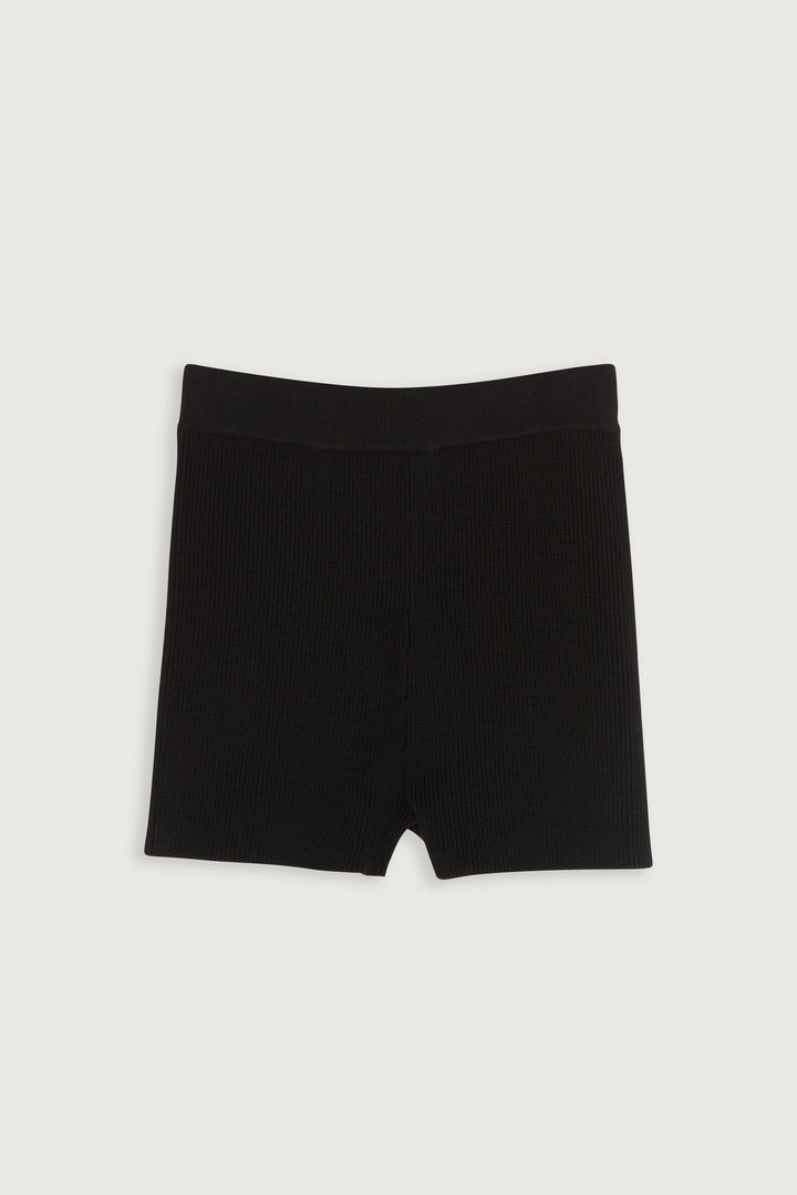 KNIT SHORT in Black — alternate angle
