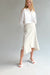 Asymmetrical hem skirt in ivory — main image