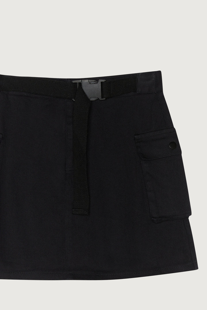 CARGO MINI SKIRT in Black — alternate angle