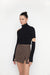 Skirt with front slit in brown — main image