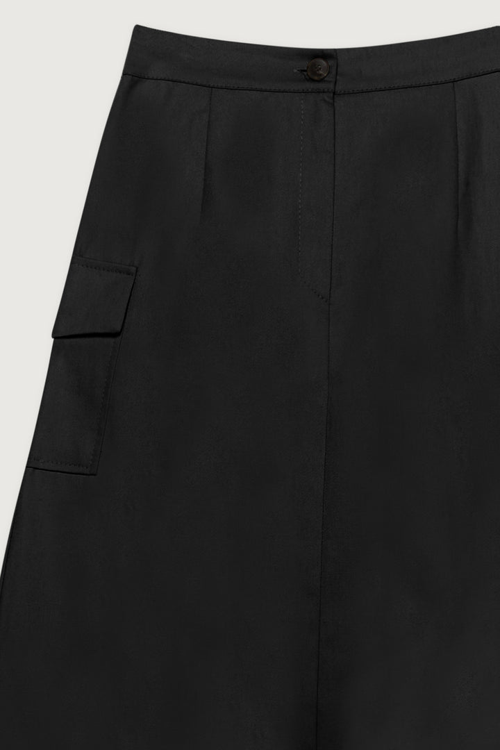 CARGO MIDI SKIRT in Black — alternate angle
