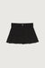 Low-rise pleated mini skirt in black — main image