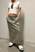 Midi cargo skirt in khaki — main image