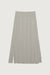 Wide ribbed midi skirt in cream — main image