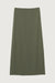 Maxi skirt with back slit in khaki — main image