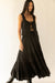 Tiered skirt with elastic waistband in black — main image