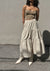 Three tier maxi skirt in beige — main image
