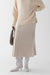 Midi knit sweater skirt in fog — main image