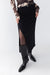 Wrap maxi suiting skirt in black — main image