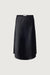 Satin midi slip skirt in black — main image
