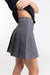 Pleated mini skirt in charcoal — main image