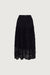 Layered lace midi skirt in black — main image