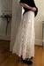 Layered lace midi skirt in white — main image