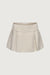 Linen blend pleated mini skirt in seashell — main image