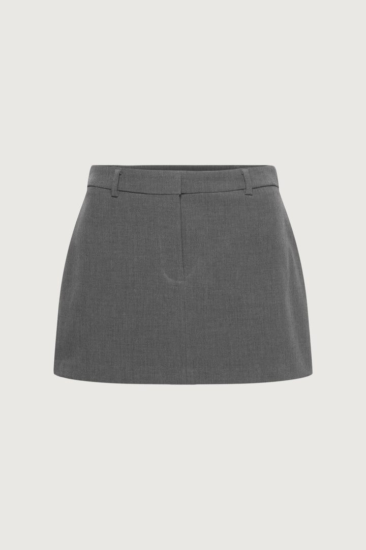 MINI SUITING SKORT in Medium Heather Grey — alternate angle