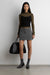 Mini suiting skort in medium heather grey — main image
