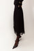 Pleated layer maxi skirt in black — main image