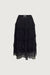 Tiered ruffle maxi skirt in black — main image