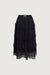 Tiered ruffle maxi skirt in black — main image