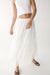 Tiered ruffle maxi skirt in ivory — main image