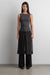 Sheer organza midi skirt in black — main image