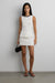 Linen blend mini skirt in white — main image