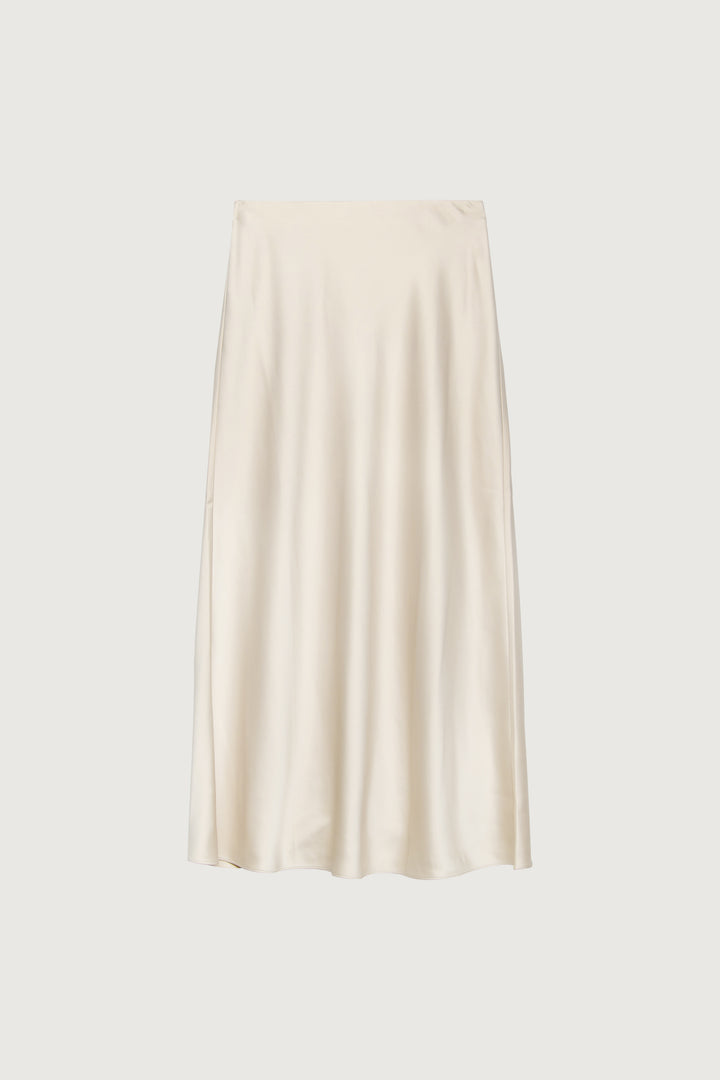 SATIN MAXI SKIRT in Champagne — alternate angle