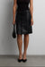 Vegan leather midi skirt in black — main image