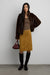 Suede midi skirt in beige — main image