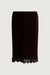 Lace trim midi skirt in brown — main image