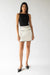 Knit mini skirt in cream black — main image
