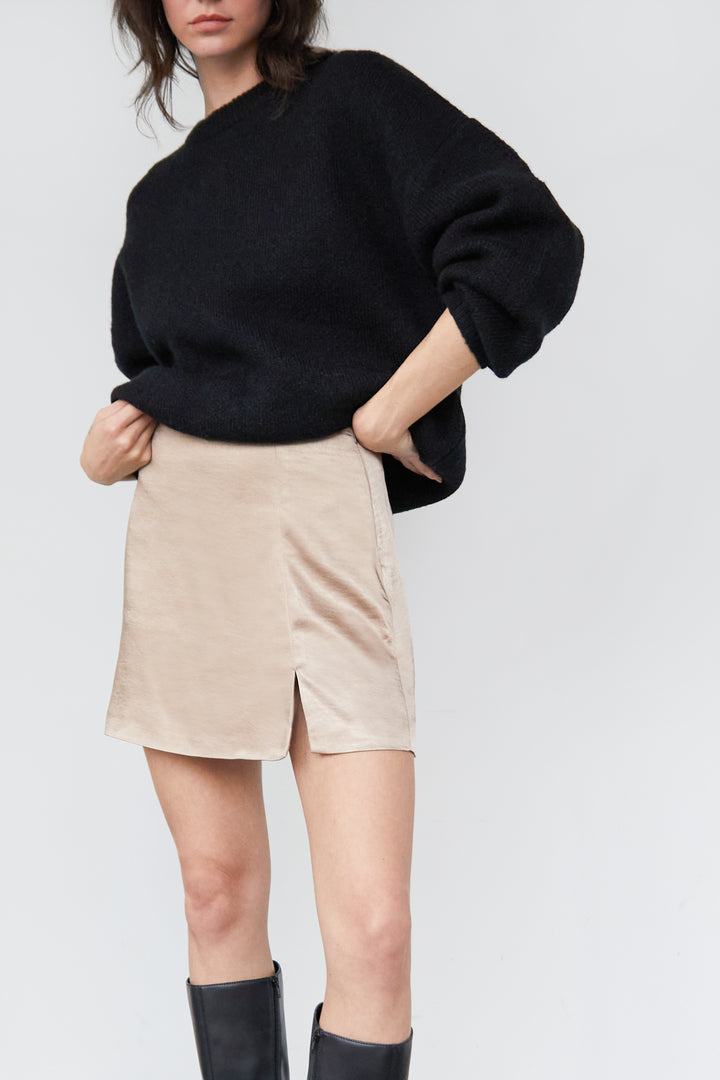 MINI SLIP SKIRT in Stone Harbour — alternate angle