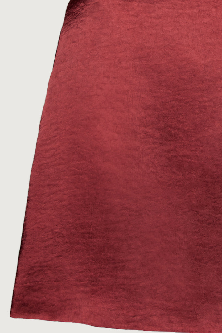 MINI SLIP SKIRT in Syrah — alternate angle