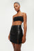 Vegan leather mini skirt in black — main image
