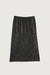 Sparkly pleated midi skirt in black shimmer — main image