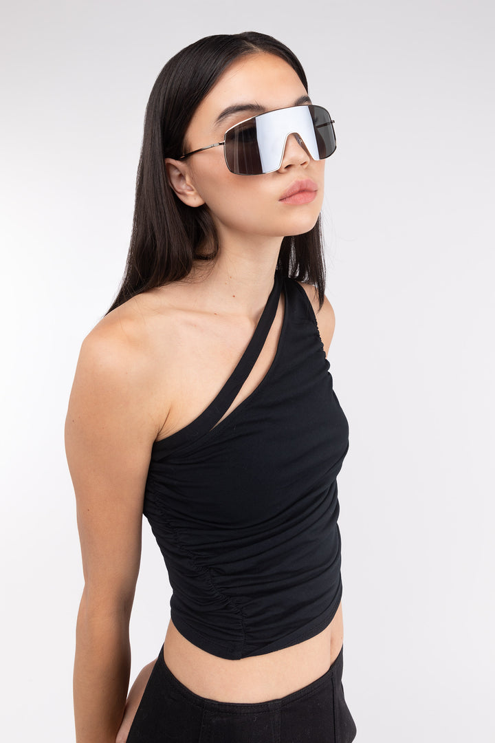 SHIELD SUNGLASSES in Metallic — alternate angle