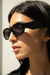 Angular frame sunglasses in black — main image