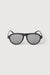 Round aviator sunglasses in black fog — main image