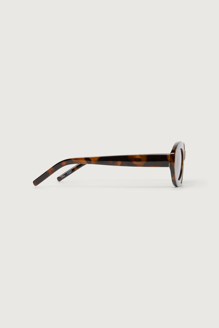 OVAL SUNGLASSES in Tortoise Brown — alternate angle