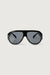 Oversized aviator sunglasses in black black — main image