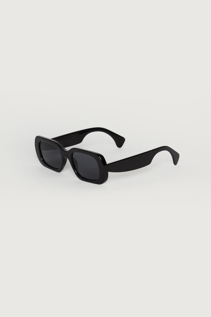 RECTANGLE SUNGLASSES in Black — alternate angle
