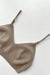 Knit bralette in taupe — main image