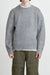 Basic crewneck sweater in heather charcoal grey — main image