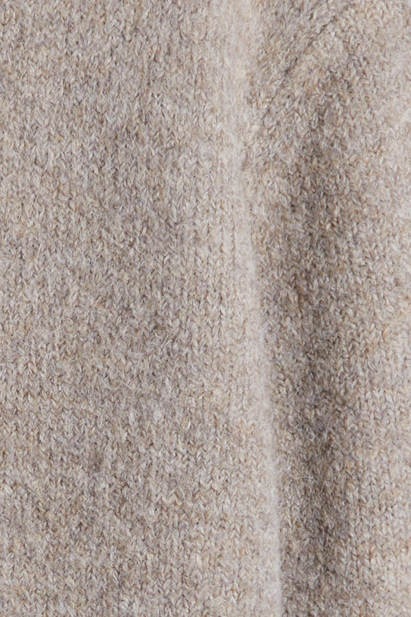 BASIC CREWNECK SWEATER in Heather Taupe Grey — alternate angle